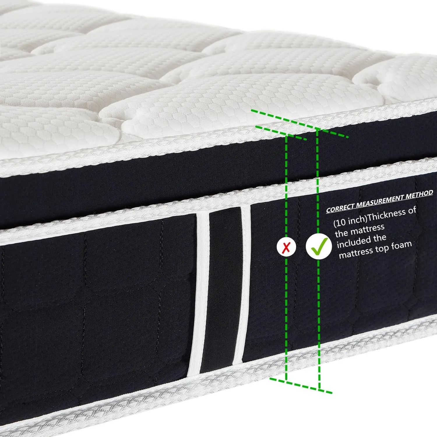 Twin Mattress, 10 Inch Memory Foam Hybrid Mattress in a Box with Independent Spring for Motion Isolation and Pressure Relief, Comfortable Medium Firm