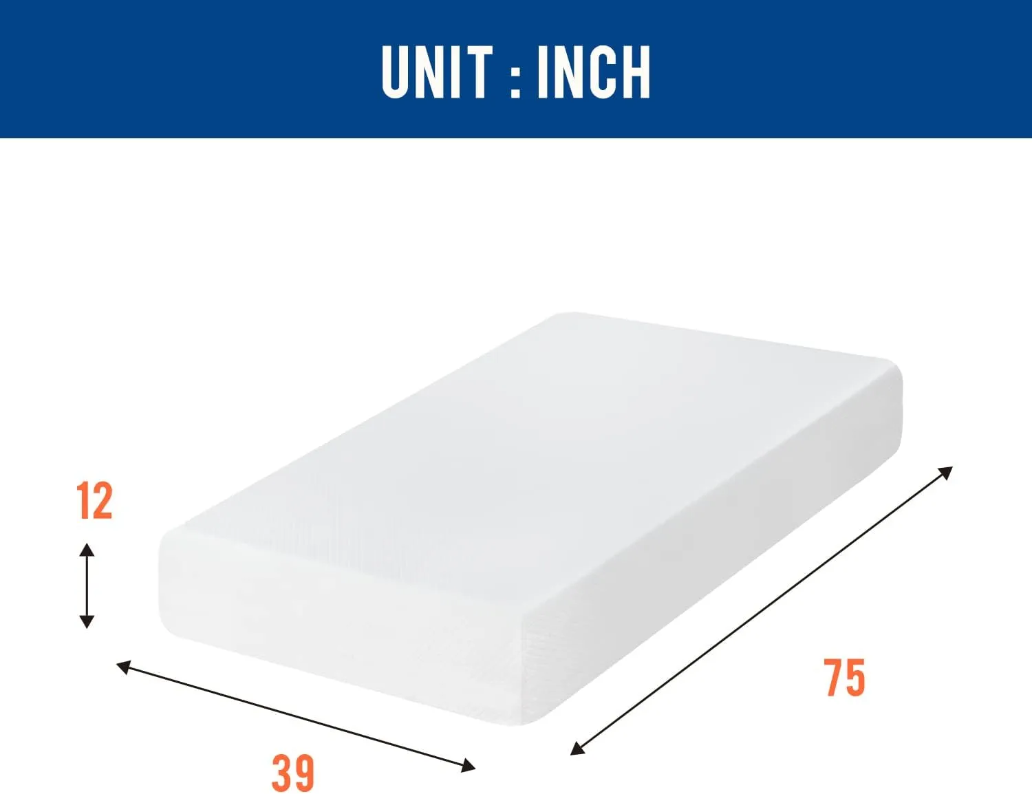 Twin Mattress 12 inch Gel Memory Foam Mattress Medium Firm Mattresses for Cool Sleep Relieving Pressure Relief CertiPUR-US Certified Mattress in a Box