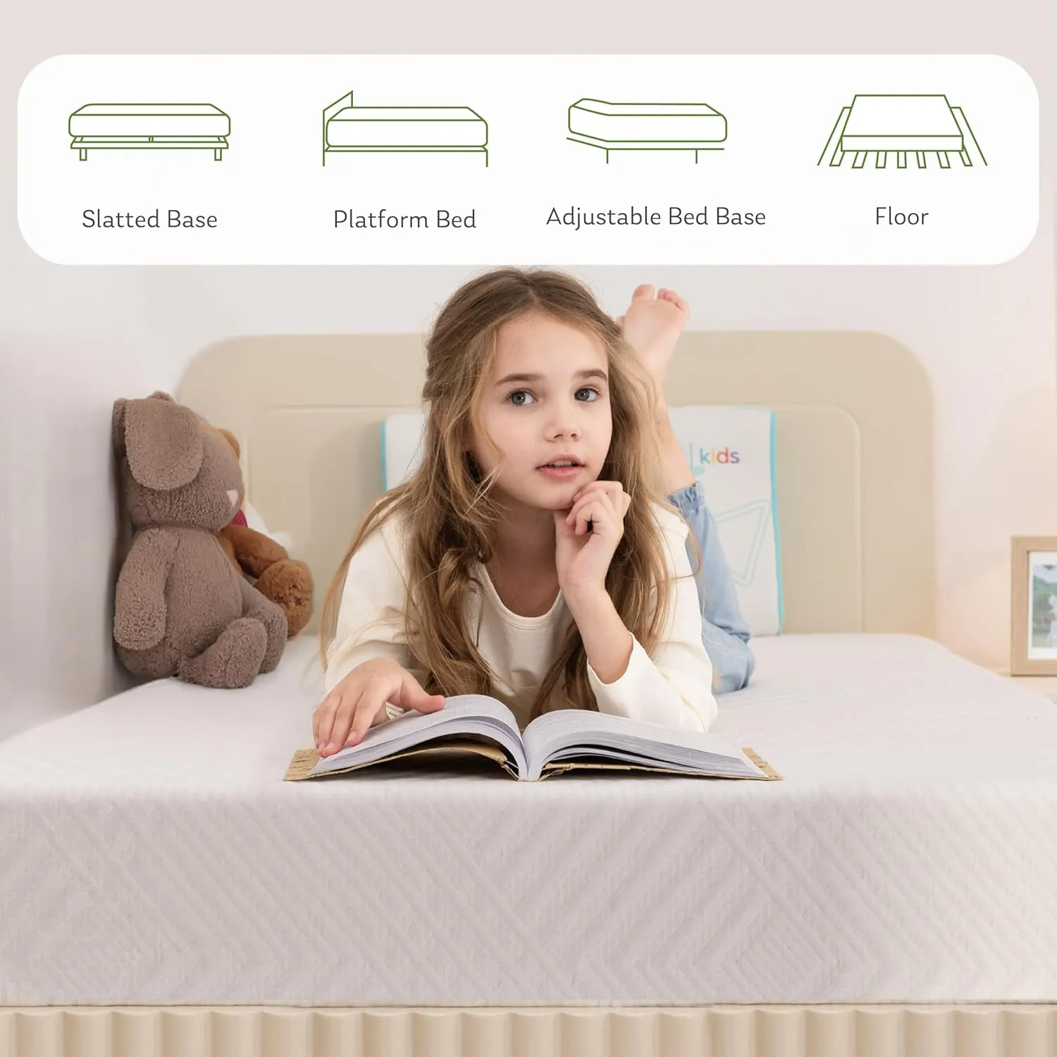 Twin Mattress in a Box, 6 inch Mattresses for Kids Bed Single Size Daybed Individual Bunk, Memory Foam Medium Firm