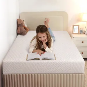 Twin Mattress in a Box, 6 inch Mattresses for Kids Bed Single Size Daybed Individual Bunk, Memory Foam Medium Firm