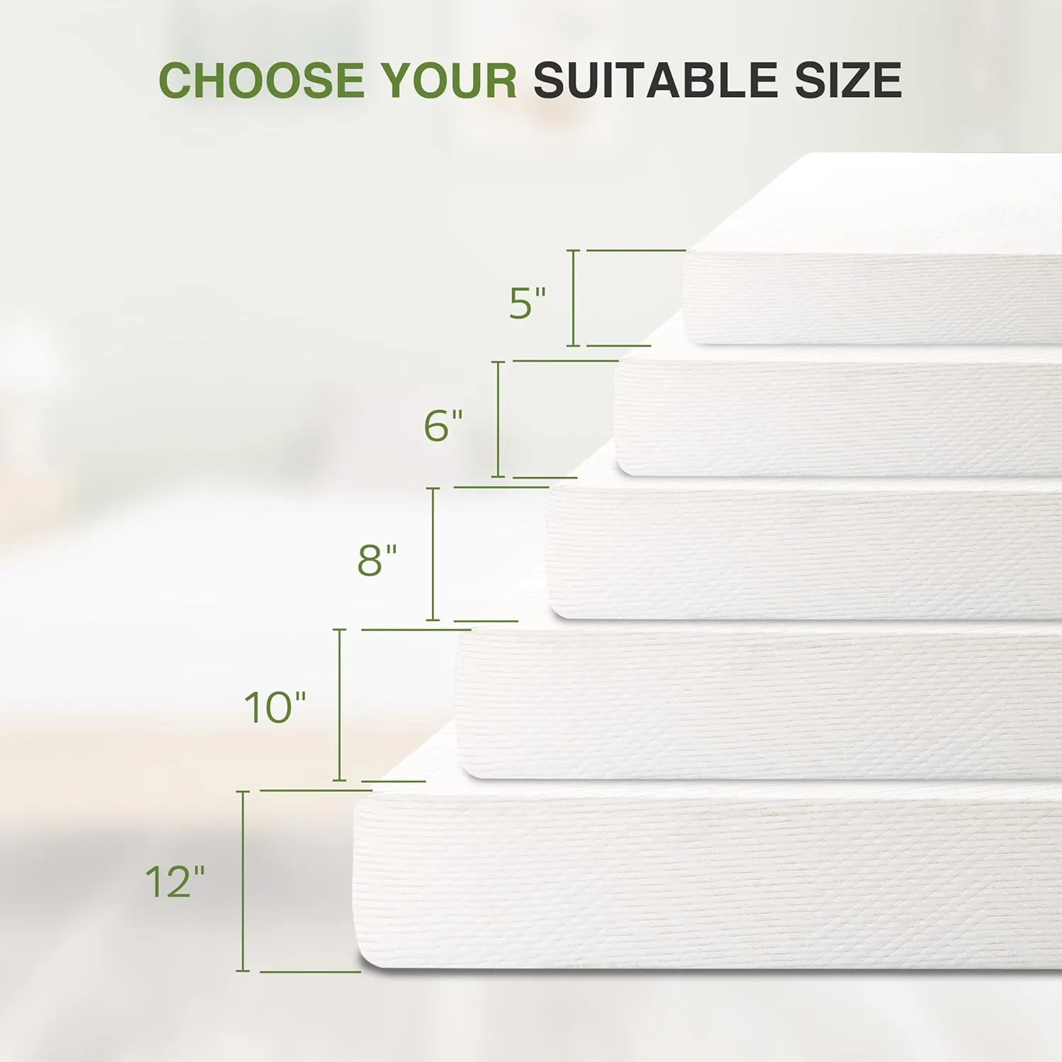 Twin Mattress in a Box, 6 inch Mattresses for Kids Bed Single Size Daybed Individual Bunk, Memory Foam Medium Firm