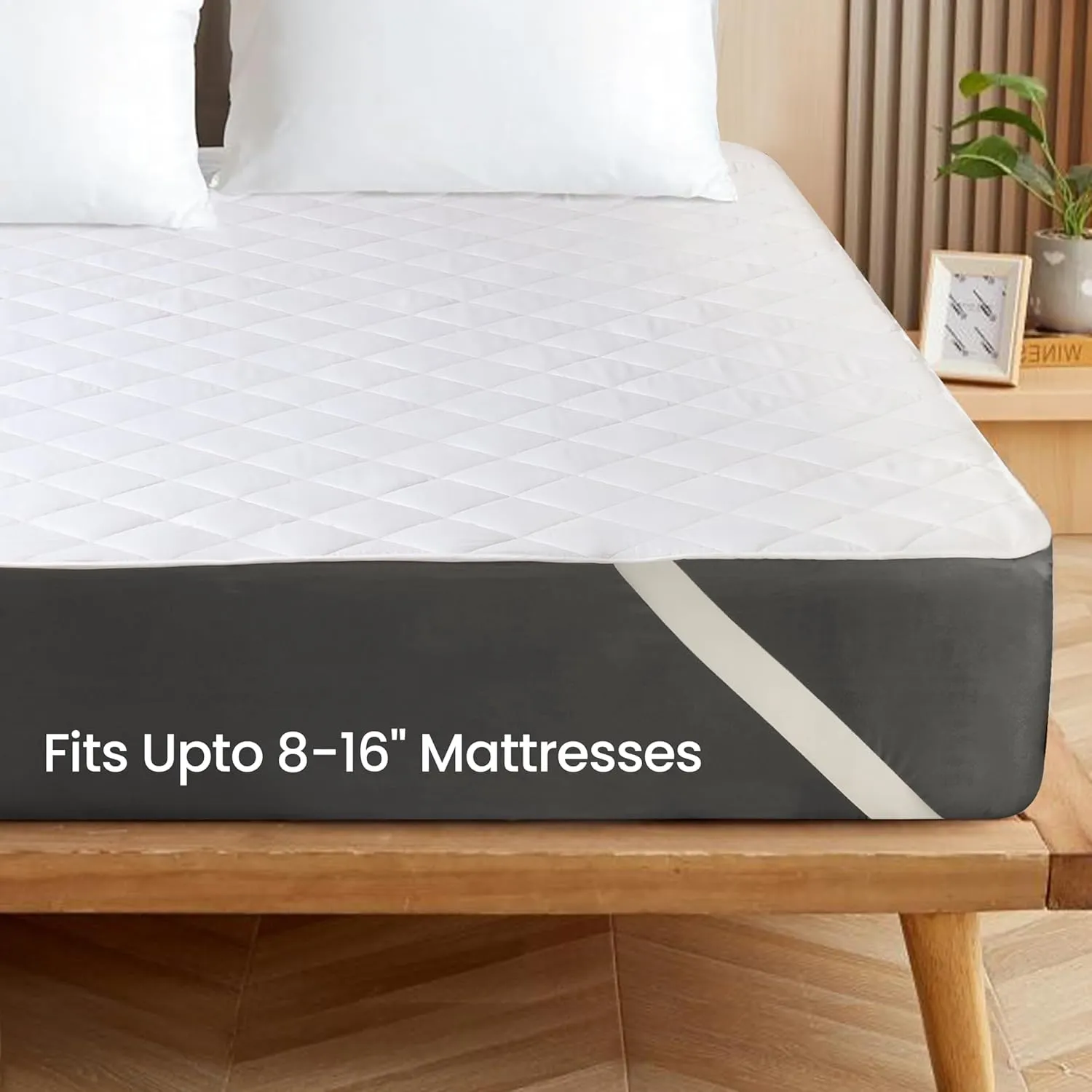 Twin Mattress Protector – 100% Waterproof – Long Straps fit Deep Mattresses – Soft and Noiseless Mattress Cover – No Slip – Strong Elastic for Secure Fit – Easy to Clean