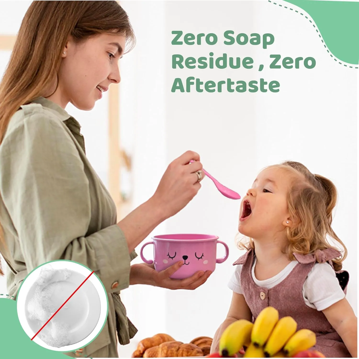 Unbreakable Bowls for Babies & Toddlers with Spoon and Plate, Eco-Friendly Wheat Straw, Stay Put Suction, BPA-Free, Microwave & Dishwasher Safe, Lightweight, No Odor or Soap Taste (Yellow&White)