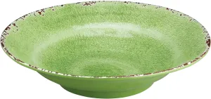 UPware Crackle Melamine Serving Bowl, BPA-Free Rustic Textured Large Bowl for Salad, Pasta, Fruit, or Entertaining, 16 Inch, 166 oz, Green