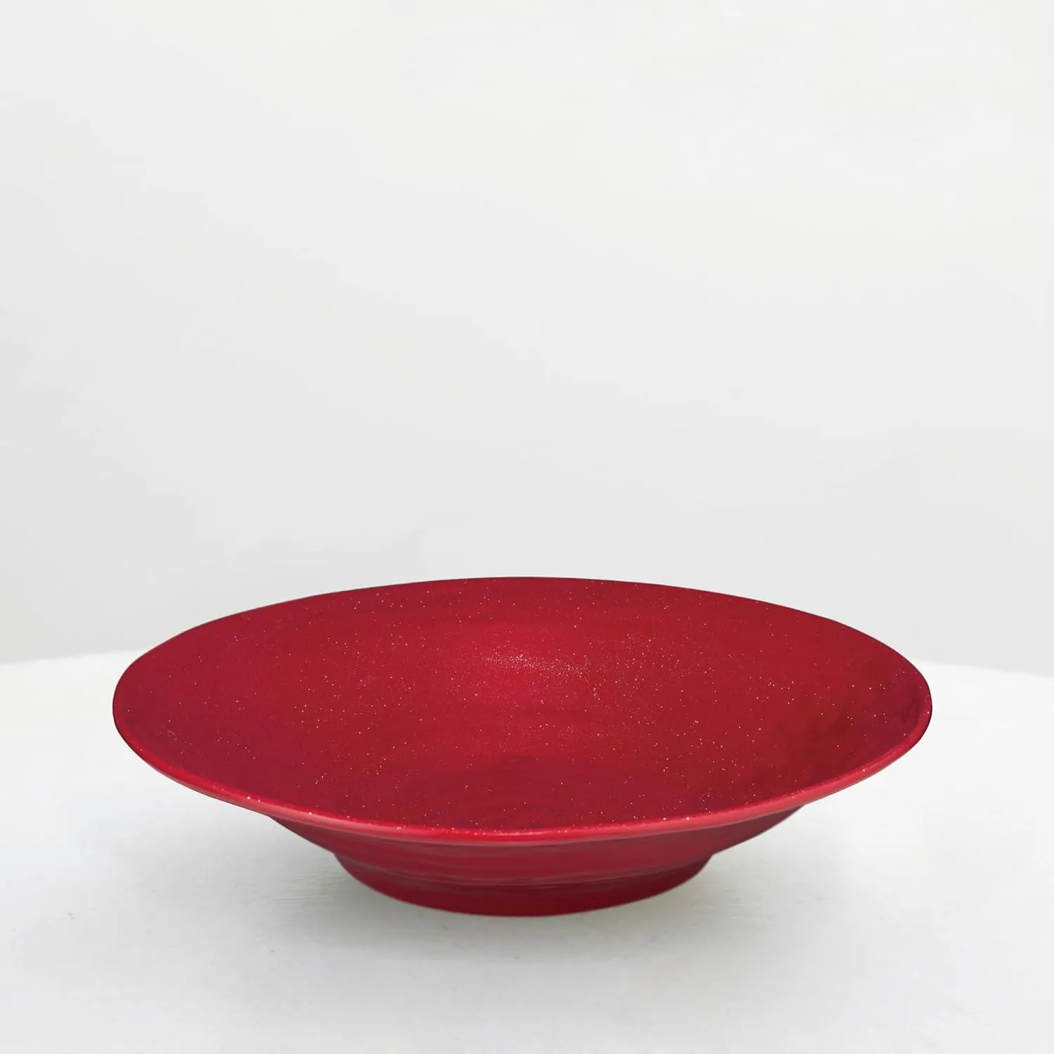 UPware Twinkle Dust Melamine Serving Bowl, BPA-Free Red Glitter Large Decorative Bowl for Salad, Pasta, Fruit, or Entertaining, 16 Inch, 166 oz