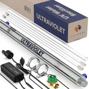 UV Water Purification System 55W, 12 GPM - UV Water Filter with Smart Flow Sensor Switch - Whole House UV Water Purifier Ensuring Water Purity - UV Light for Well & City Water   1 Extra Lamp