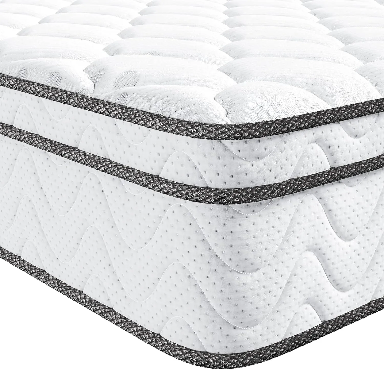 Vesgantti Queen Size Mattress, 12 Inch Hybrid Queen Bed Mattress in a Box with Memory Foam and Pocket Spring, Ergonomic Design & Pressure Relief, Medium Firm Feel, 60"*80"*12"