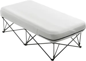 VEVOR Camping Cot with Mattress for Adults, Folding Camping Bed with Inflatable Air Mattress &Airpump, Portable Bed Camp Cot with Carry Bag, Blow Up Camp Cot for Outdoor Travel, Vacation, Guests, Home