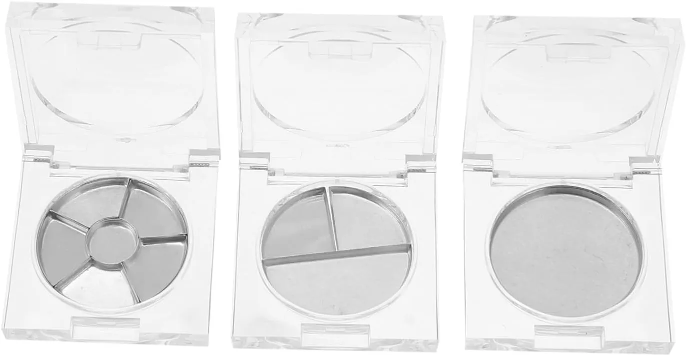 VICASKY 14pc Portable Highlighter Palette Blush Makeup Powder Container Eyeshadow Organizer