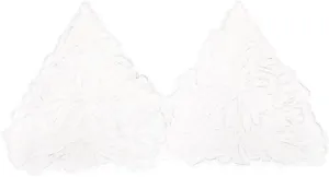 Vietri Lastra Holiday White Figural Tree Two-Part Server Stoneware Divided Serving Dish Dinnerware
