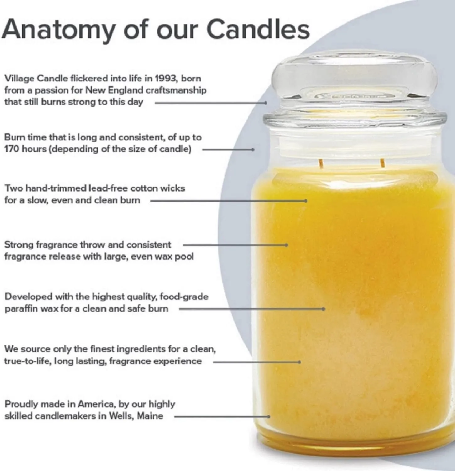 Village Candle Spiced Tobac & Honey Medium Bowl, 14oz, Orange, 1 count