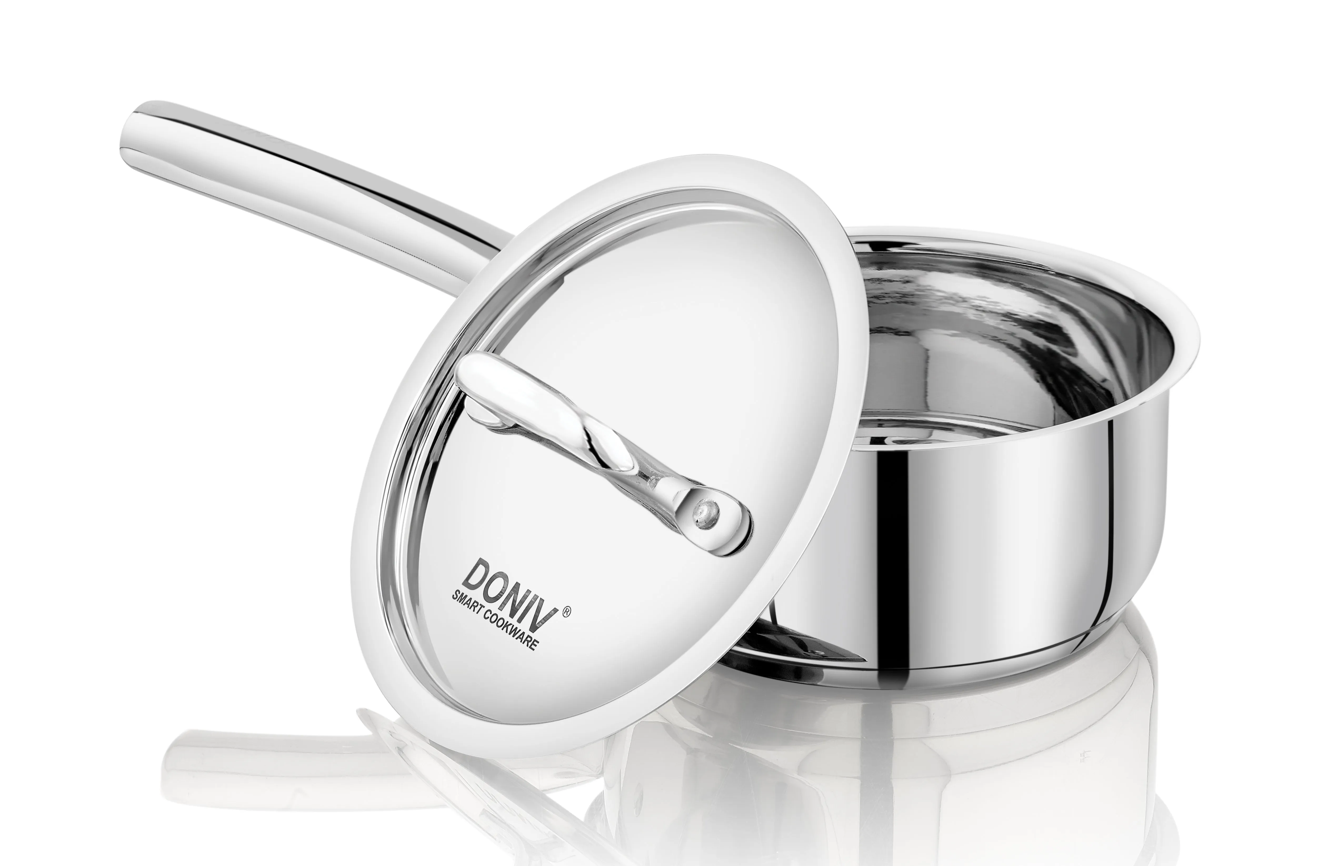 Vinod – Doniv Stainless Steel Majestic Sandwich Bottom Sauce Pan 1.5 Liter/16 cms Induction Friendly