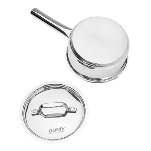 Vinod – Doniv Stainless Steel Majestic Sandwich Bottom Sauce Pan 1.5 Liter/16 cms Induction Friendly