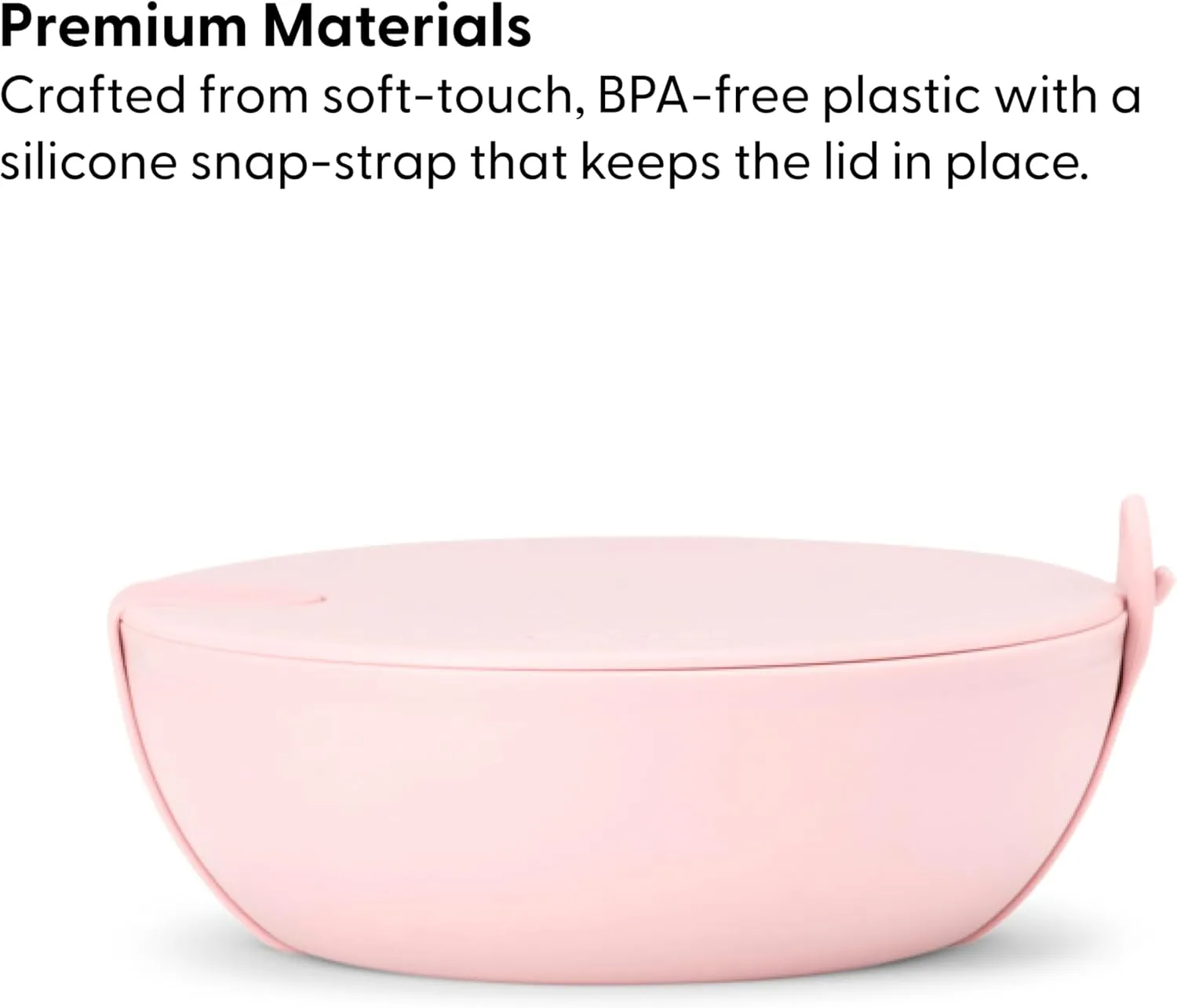 W&P Porter Plastic Bowl Lunch Container w/ Protective Non-slip Exterior, Slate 1 Liter | Lid & Snap-tight Silicone Strap | Food Storage, Bento Box, Meal Prep | BPA-Free Plastic