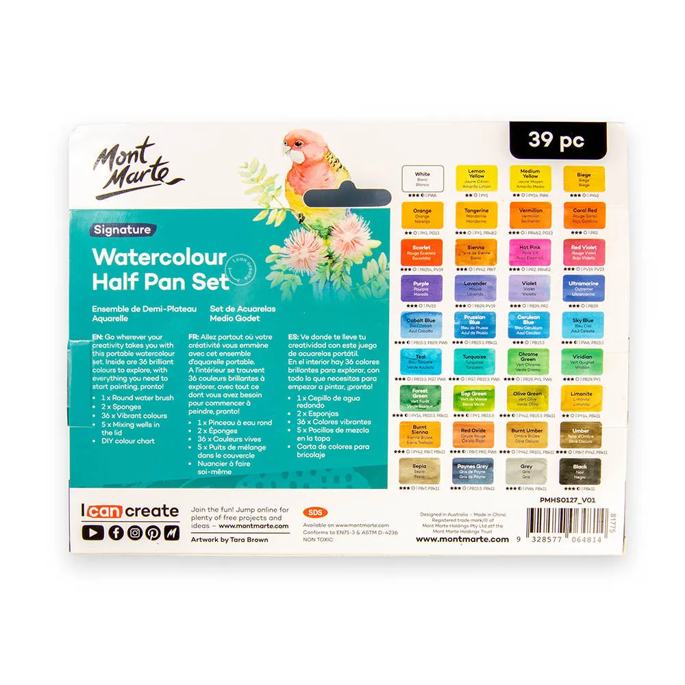Watercolour Half Pan Set Signature 39pc