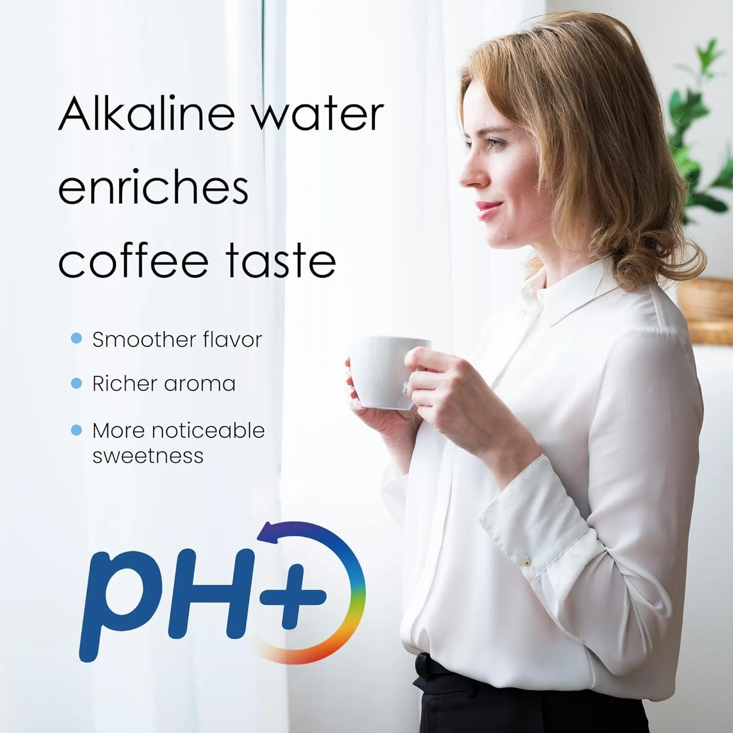 Waterdrop Alkaline Lucid 10-Cup Large Water Filter Pitcher with 1 Filter, Healthy, Improved Coffee Taste, Clean & Toxin-Free Mineralized Alkaline Water (100 Gallons), Up to PH 9.5, BPA Free, Blue