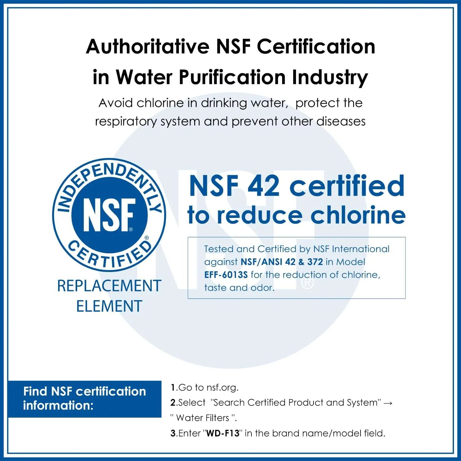 Waterdrop WD-F13 Replacement for GE® MWF®, SmartWater® MWFP, MWFINT, MWFA, GWF, HDX FMG-1, Kenmore® 9991, GSE25GSHECSS, WFC1201 Water Filter, 3 Pack