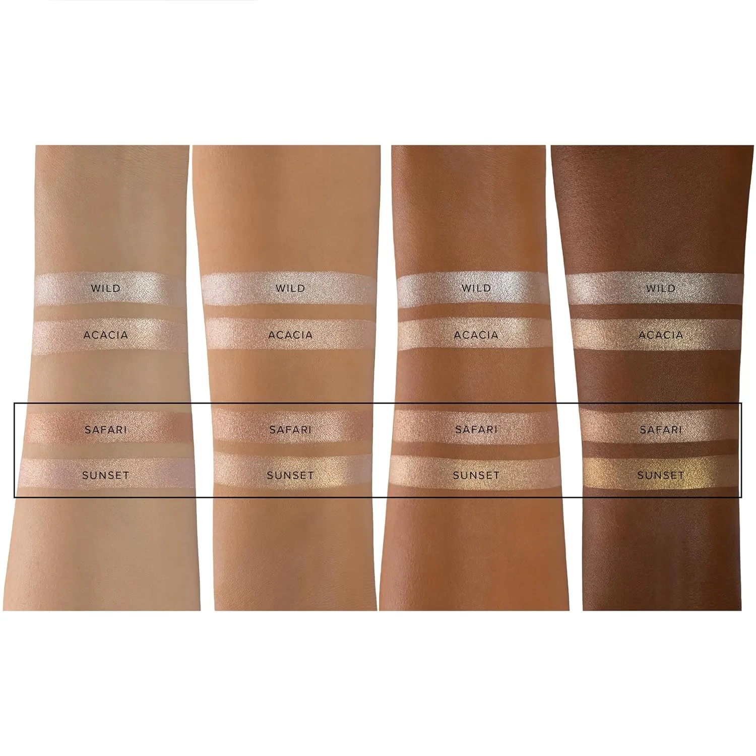 Whats Up Beauty - Serengeti Highlighter Duo - Shade Safari Sunset Talc Free Clean Cruelty Free Vegan Face Cheek Makeup