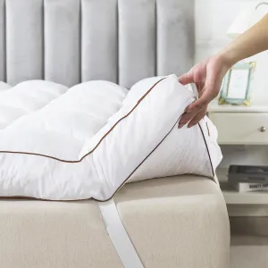 WhatsBedding 3 Inch Memory Foam Mattress Topper King Size Plus Thicked Down Alternative-Lined, 1700GSM Fluffy Shredded Memory Foam Filled Pillow Top, 4 Anchor Elastic Bands, Anti-Slip Bottom, 78x80in