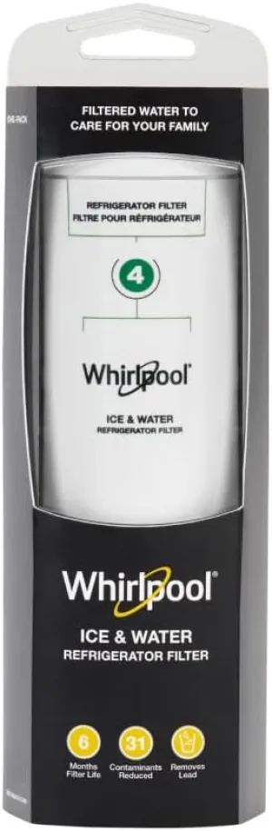 Whirlpool Refrigerator Ice and Water Filter 4 - WHR4RXD1, Single-Pack, Green