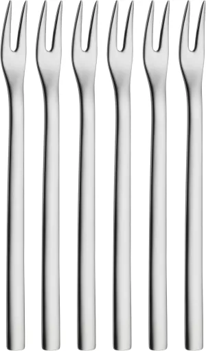 WMF Snack Forks Set of 6 Nuova Cromargan Stainless Steel 18/10 Polished