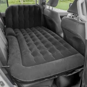 Xuthusman Inflatable Bed Mattress Car Truck SUV Back Seat Inflatable Sleeping Beds Cushion W/Air Pump Pillow Set (Black)