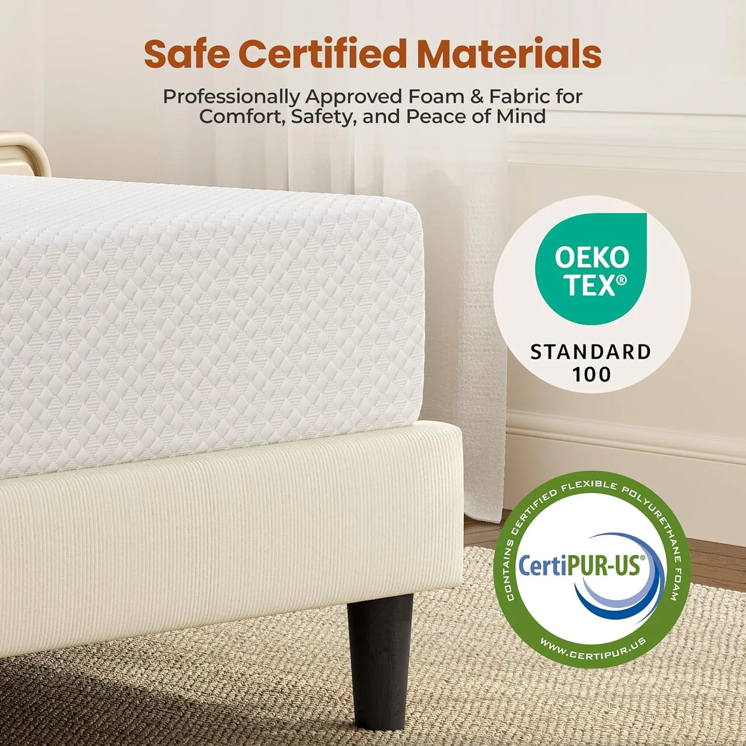 Yaheetech 8 Inch Full Size Mattress 3 Foam Layer Cooling Gel Memory Foam Mattresses, Green Tea for Fresher Sleep, Medium Firm, No Fiberglass, CertiPUR-US Certified, Full Mattress in a Box