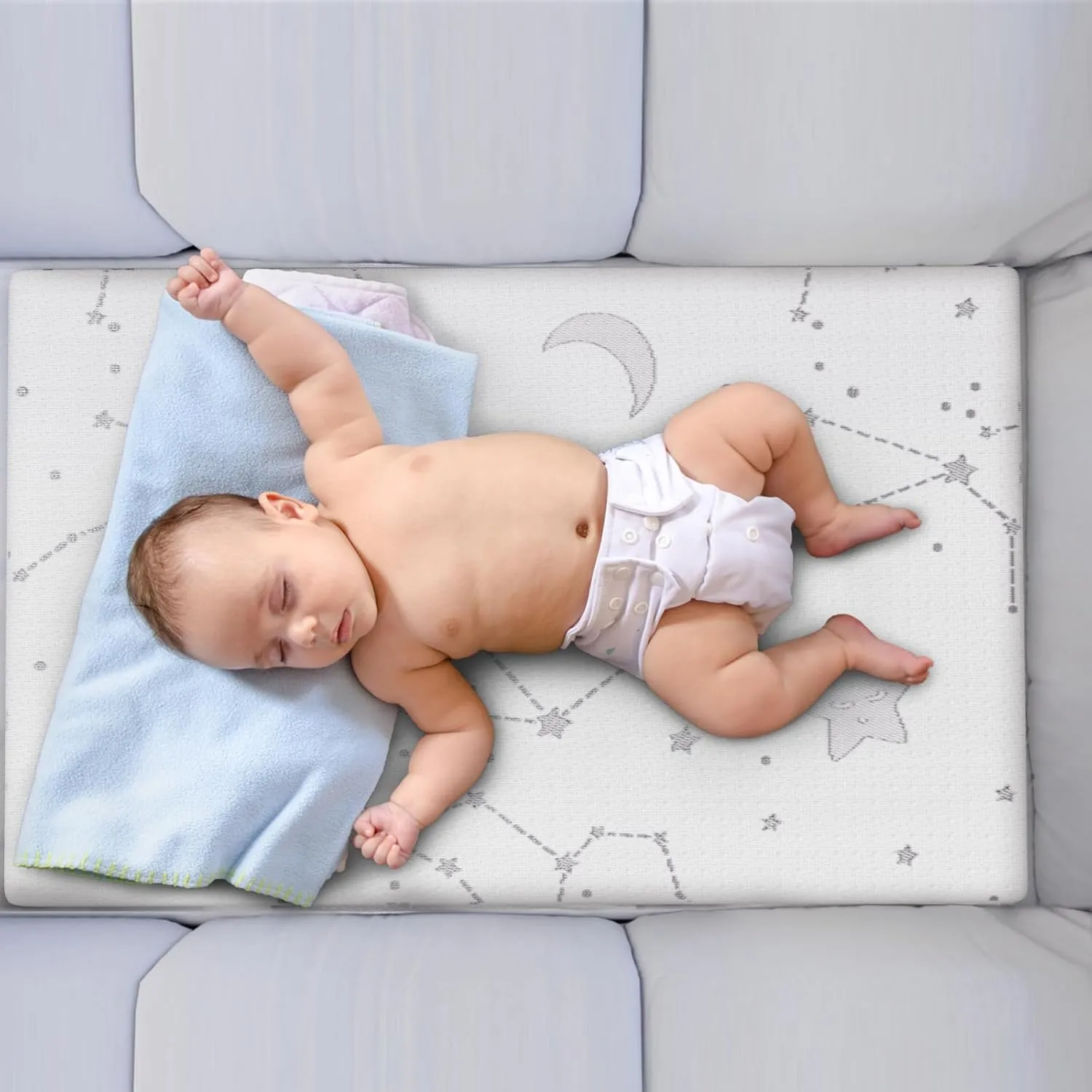 YENING Pack N Play Mattresses Baby Pack and Play Mattress Pad for Playpen and Playard with Washable Cover 38"x26"x1", 2 Pack (1 Pack Memory Foam   1 Pack Firm Foam)