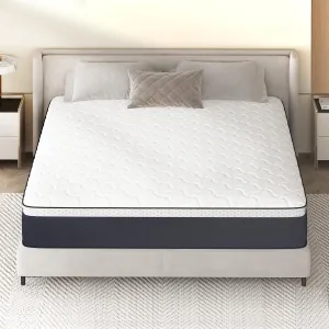 Z-hom King Mattress, 10 Inch Cooling Memory Foam in a Box, Pocket Spring Hybrid in a Box for Strong Edge Support & Pressure Relief, Medium Firm Fee