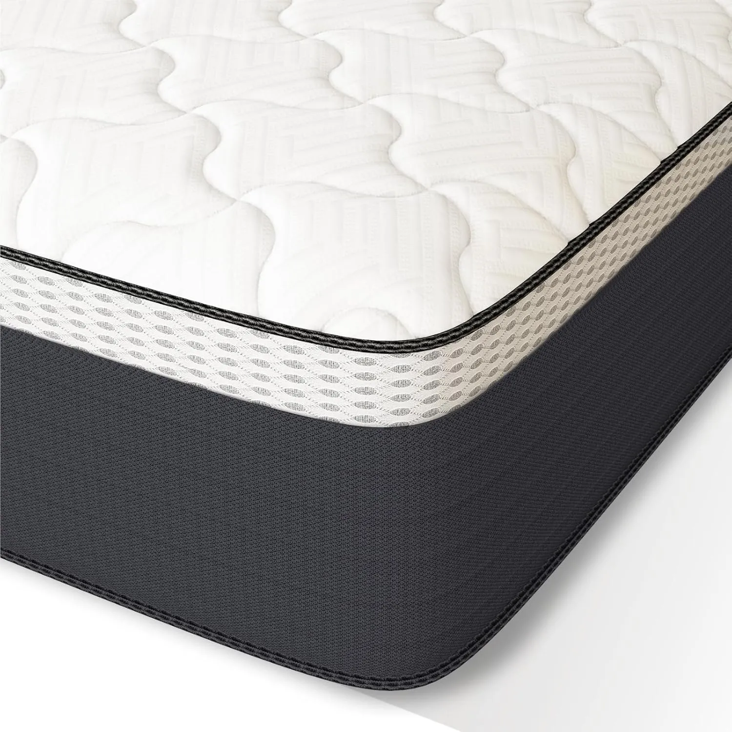 Z-hom King Mattress, 10 Inch Cooling Memory Foam in a Box, Pocket Spring Hybrid in a Box for Strong Edge Support & Pressure Relief, Medium Firm Fee