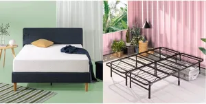ZINUS 10 Inch Cooling Essential Foam Mattress and SmartBase Metal Mattress Foundation Set / Bed and Mattress Set / No Box Spring Needed / Mattress in a Box, Queen