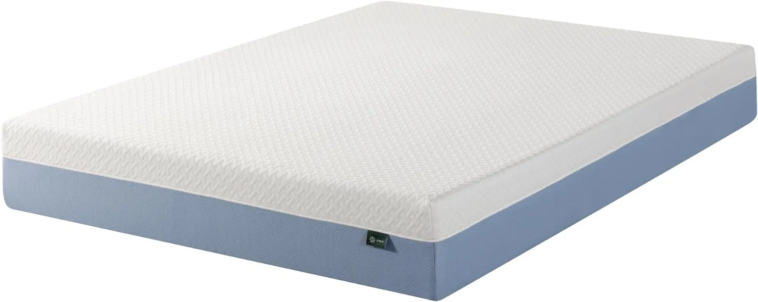 ZINUS 10 Inch Cooling Essential Memory Foam Mattress [New Version], Queen, Fiberglass Free, Medium Feel, Cooling Airflow Memory Foam, Certified Safe Foams & Fabric, Mattress in A Box