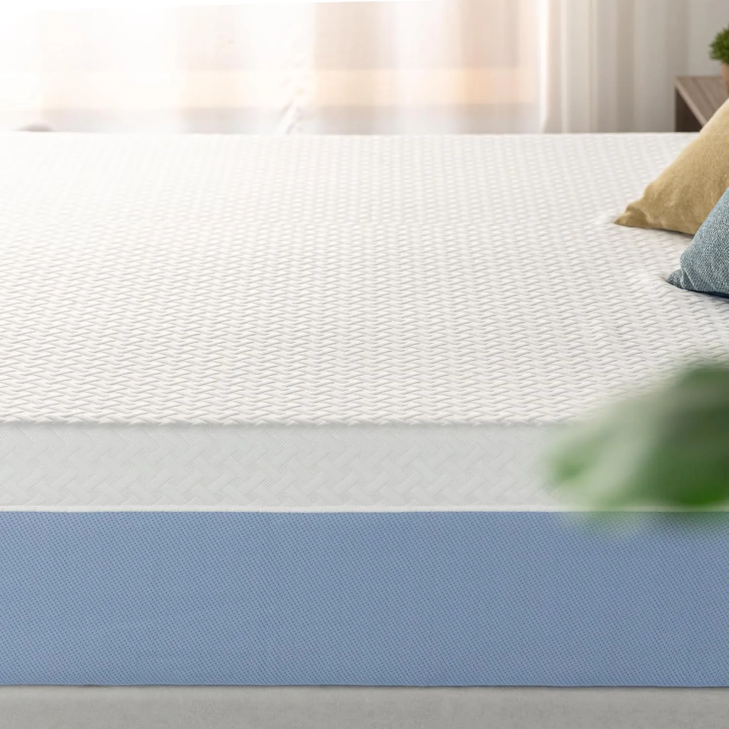 ZINUS 10 Inch Cooling Essential Memory Foam Mattress [New Version], Queen, Fiberglass Free, Medium Feel, Cooling Airflow Memory Foam, Certified Safe Foams & Fabric, Mattress in A Box