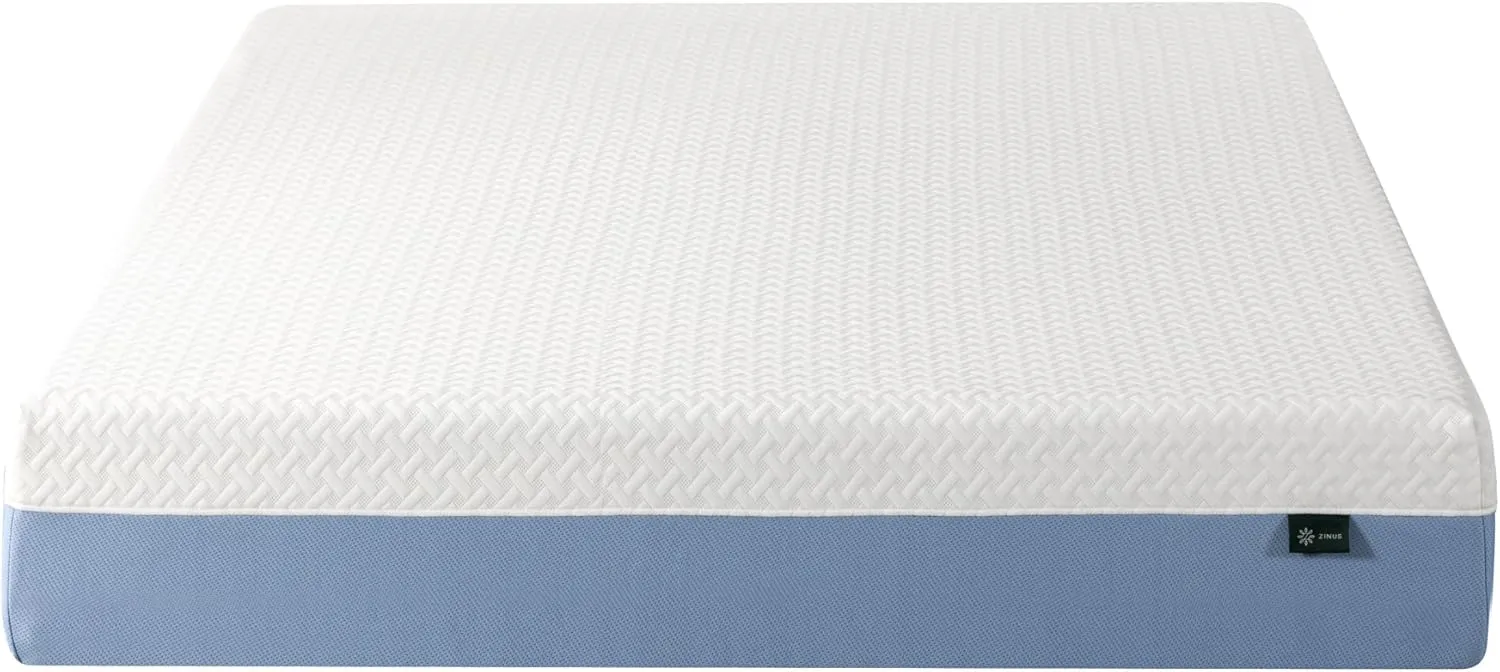 ZINUS 10 Inch Cooling Essential Memory Foam Mattress [New Version], Queen, Fiberglass Free, Medium Feel, Cooling Airflow Memory Foam, Certified Safe Foams & Fabric, Mattress in A Box