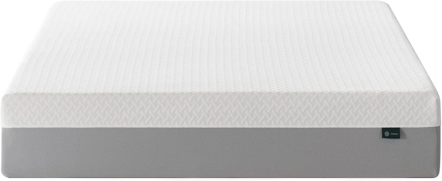 ZINUS 10 Inch Green Tea Essential Memory Foam Mattress [New Version], Queen, Fiberglass Free, Medium Feel, Breathable Airflow Memory Foam, Certified Safe Foams & Fabric, Mattress in A Box