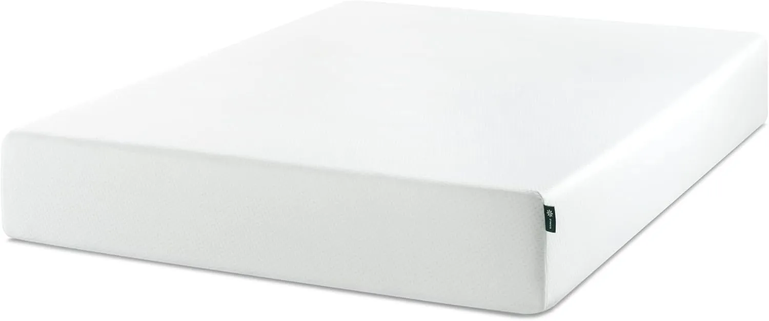 ZINUS 10 Inch Green Tea Memory Foam Mattress [New Version], Queen, Fiberglass free, Medium Firm Feel, Zoned Pressure Relief, Certified Safe Foams & Fabric, Mattress in A Box