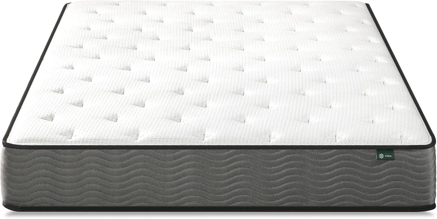 ZINUS 10 Inch True Support Hybrid Mattress [New Version], Queen, Fiberglass Free, Medium Feel, Motion Isolation, Certified Safe Foams & Fabric, Mattress in A Box