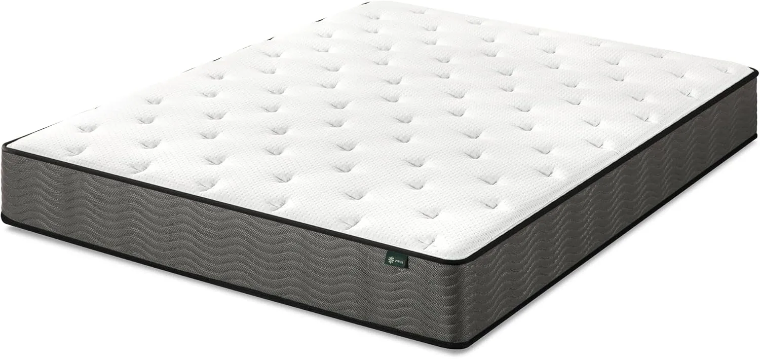 ZINUS 10 Inch True Support Hybrid Mattress [New Version], Queen, Fiberglass Free, Medium Feel, Motion Isolation, Certified Safe Foams & Fabric, Mattress in A Box