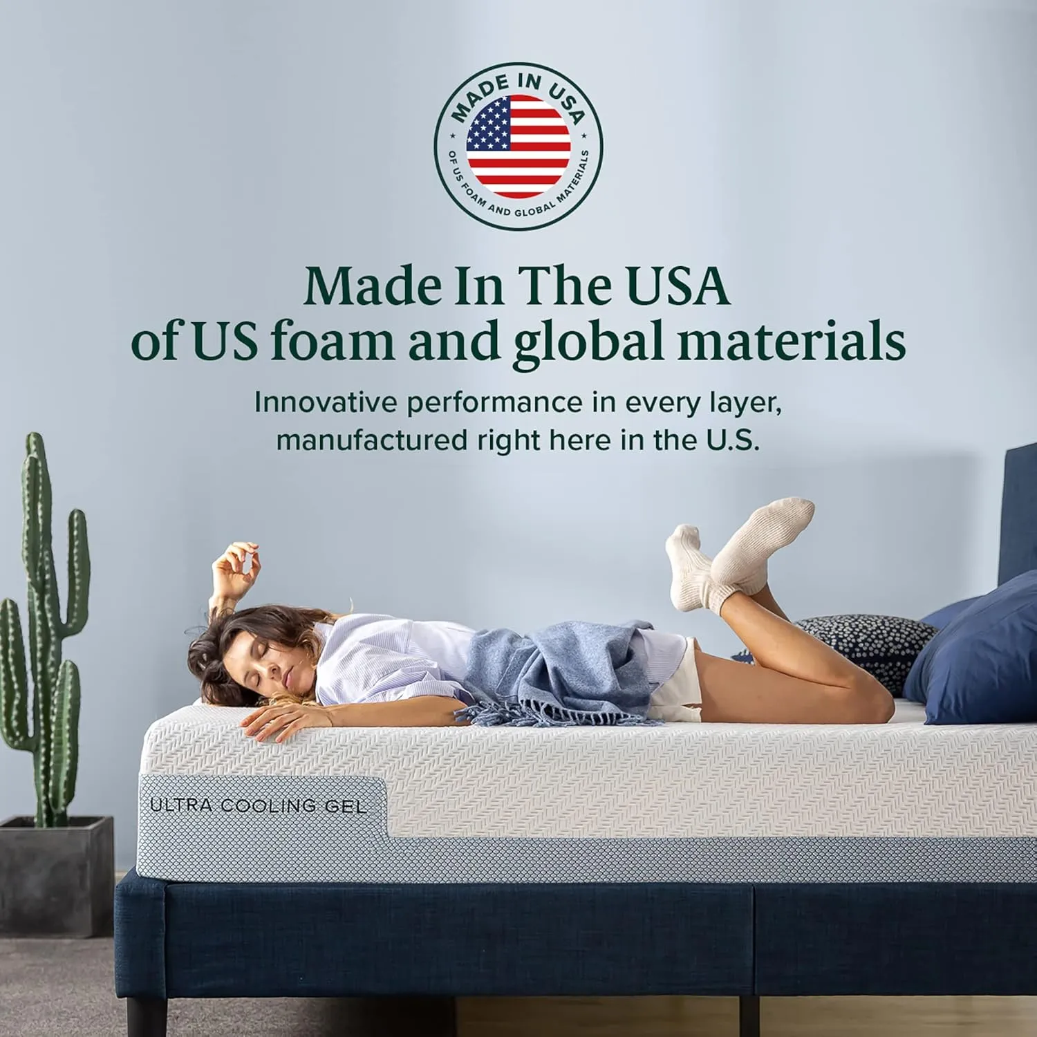 ZINUS 10 Inch Ultra Cooling Gel Memory Foam Mattress, Queen, Cool-to-Touch Soft Knit Cover, Pressure Relieving, CertiPUR-US Certified, Mattress in A Box, All-New, Made in USA