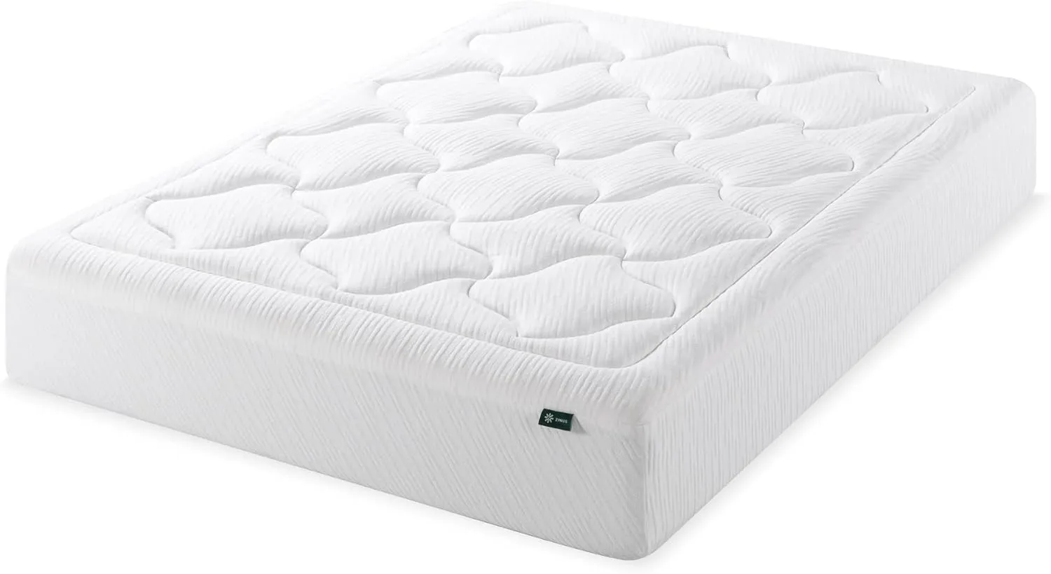 ZINUS 12 Inch Cloud Memory Foam Mattress, Full, Fiberglass Free, Pressure Relieving, Mattress in A Box, CertiPUR-US Certified, White