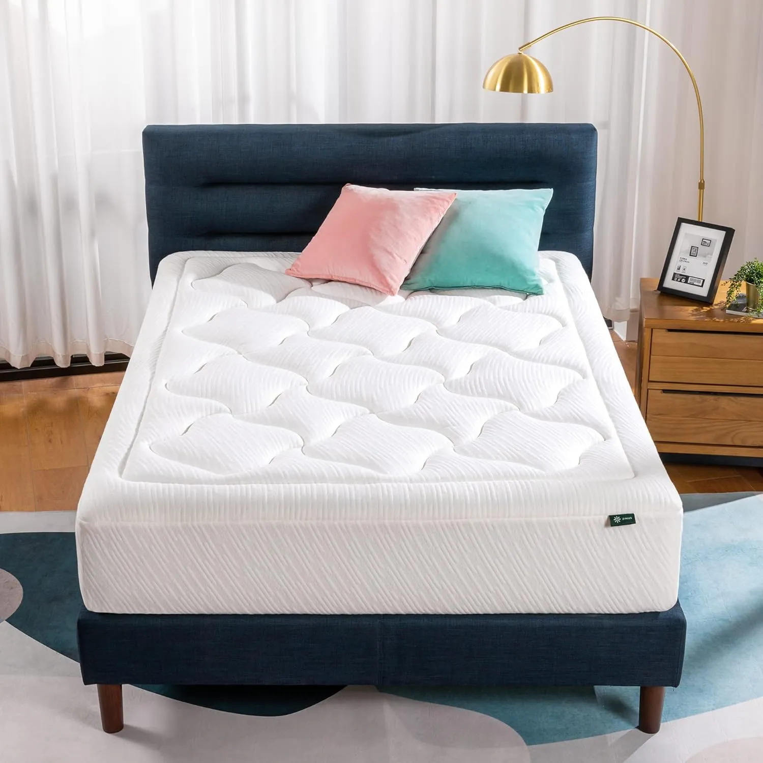 ZINUS 12 Inch Cloud Memory Foam Mattress, Full, Fiberglass Free, Pressure Relieving, Mattress in A Box, CertiPUR-US Certified, White