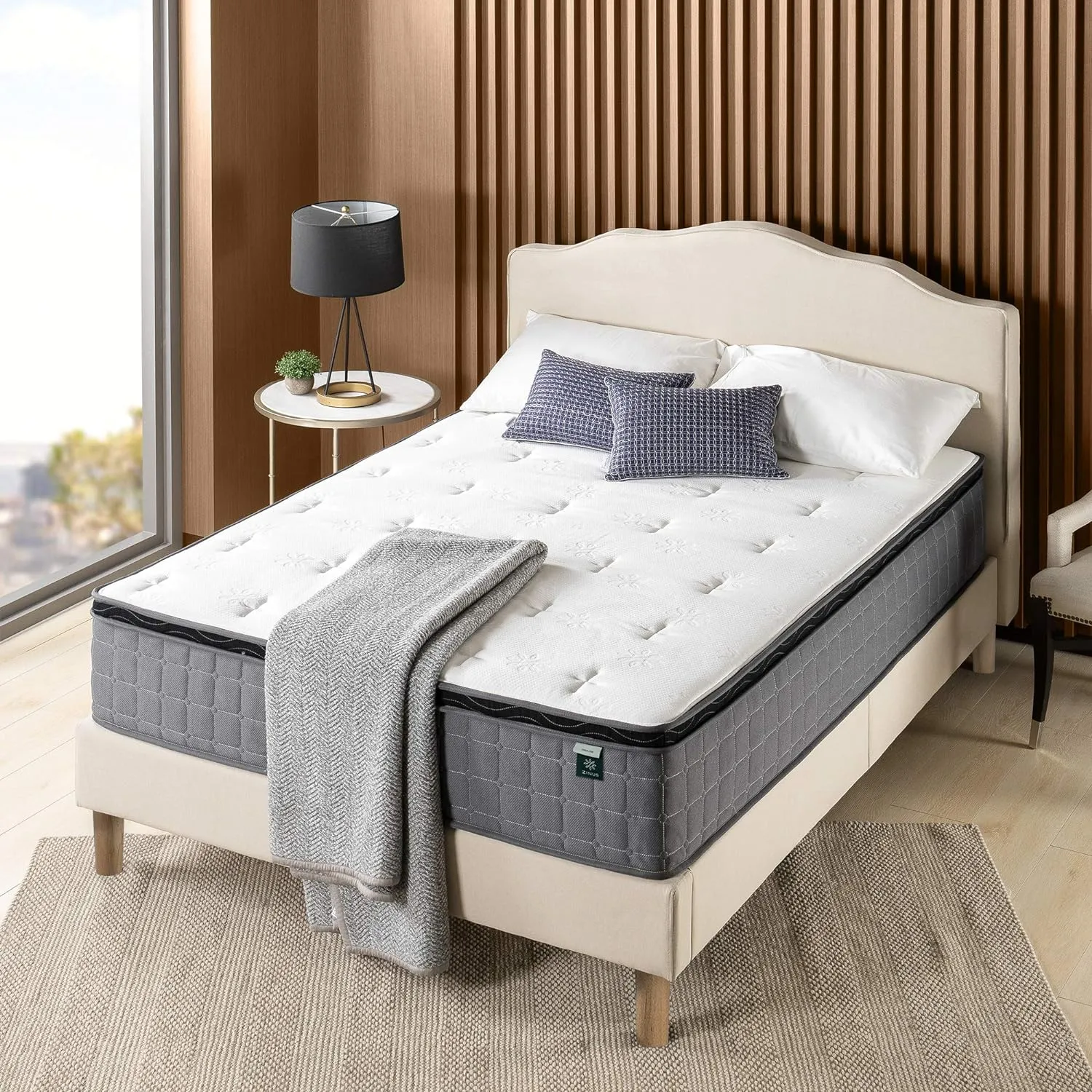 ZINUS 12 Inch Cool Touch Comfort Gel-Infused Hybrid Mattress, Twin, Pocket Innersprings for Motion Isolation, Mattress in A Box