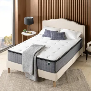 ZINUS 12 Inch Cool Touch Comfort Gel-Infused Hybrid Mattress, Twin, Pocket Innersprings for Motion Isolation, Mattress in A Box