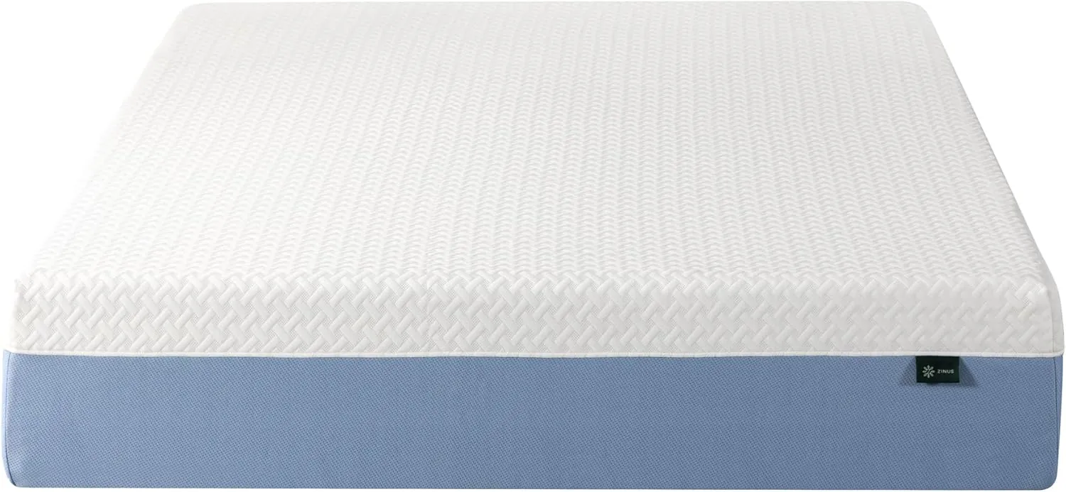 ZINUS 12 Inch Cooling Essential Memory Foam Mattress [New Version], Queen, Fiberglass Free, Medium Feel, Cooling Airflow Memory Foam, Certified Safe Foams & Fabric, Mattress in A Box