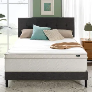 ZINUS 12 Inch Foam and Spring Hybrid Mattress [New Version], Full, Fiberglass Free, Medium Firmness, Durable Support, Certified Safe Foams & Fabric, Mattress in A Box