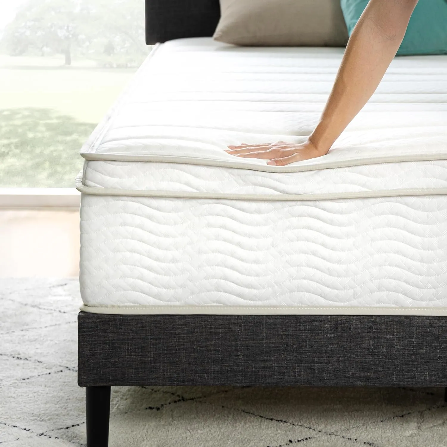 ZINUS 12 Inch Foam and Spring Hybrid Mattress [New Version], Full, Fiberglass Free, Medium Firmness, Durable Support, Certified Safe Foams & Fabric, Mattress in A Box