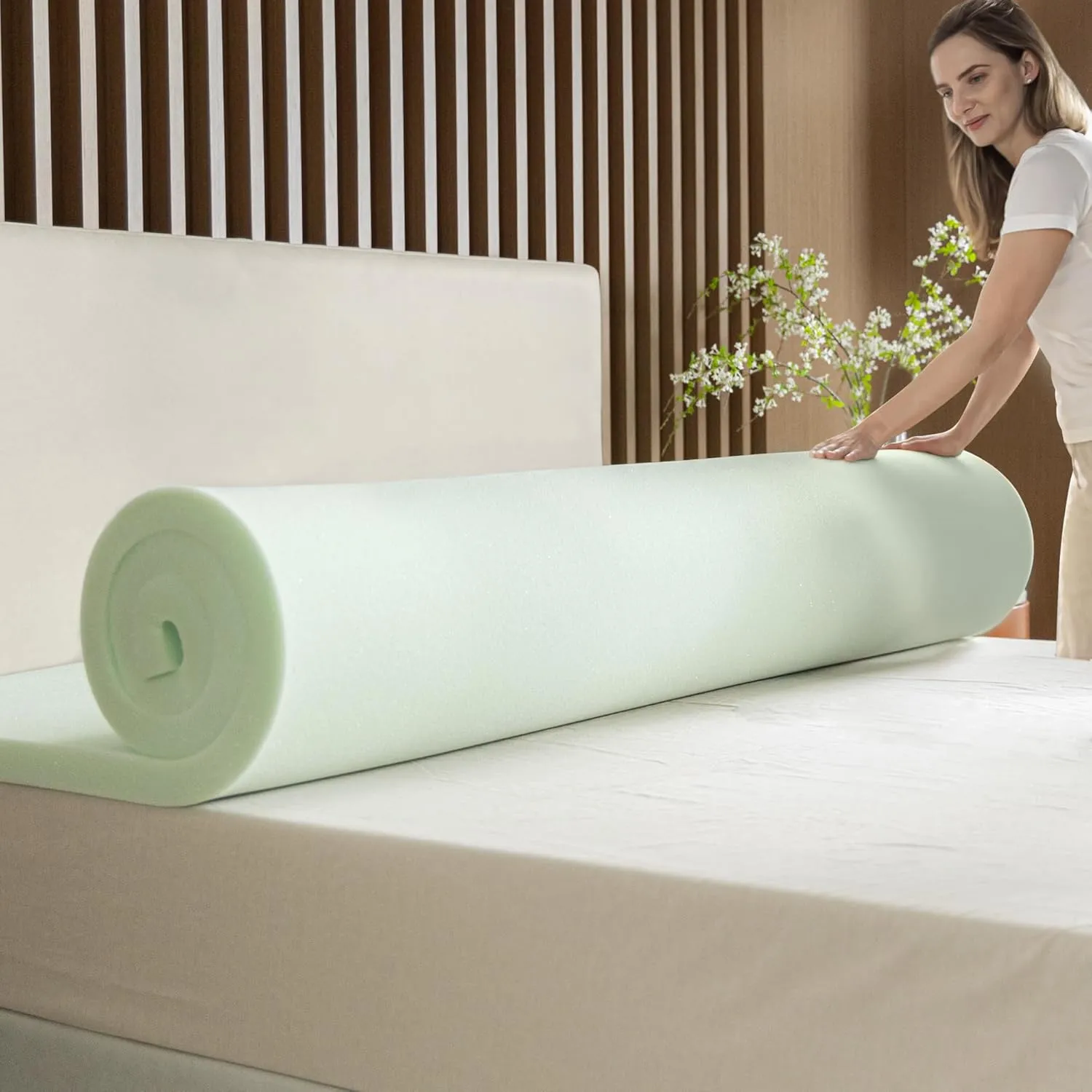 ZINUS 1.5 Inch Green Tea Memory Foam Mattress Topper, Smaller, More Convenient WonderBox Packaging, Pressure-Relieving Layers, CertiPUR-US Certified, Twin