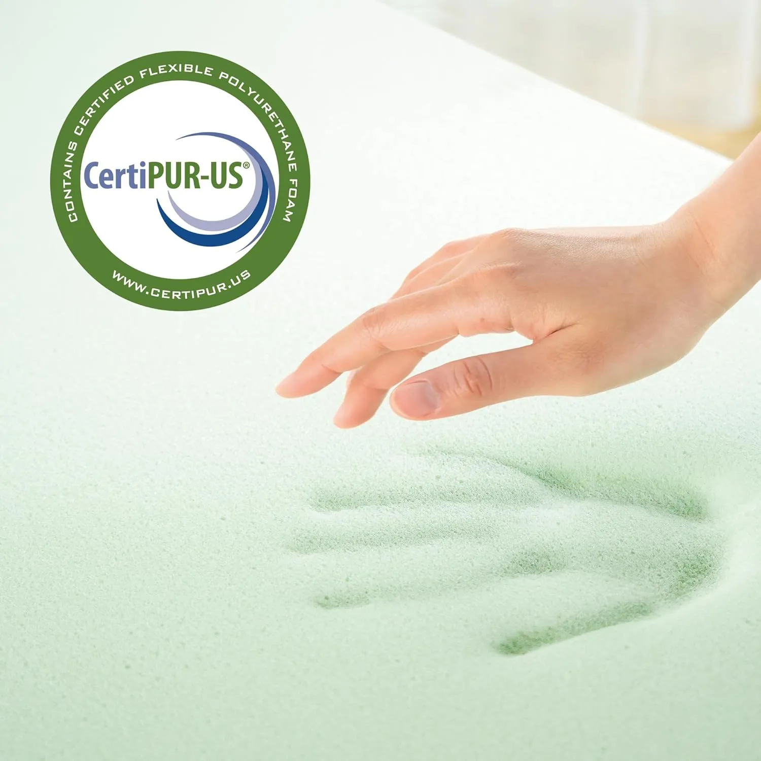 ZINUS 1.5 Inch Green Tea Memory Foam Mattress Topper, Smaller, More Convenient WonderBox Packaging, Pressure-Relieving Layers, CertiPUR-US Certified, Twin