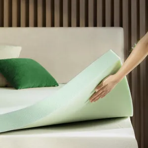 ZINUS 4 Inch Green Tea Memory Foam Mattress Topper, Smaller, More Convenient WonderBox Packaging, Pressure-Relieving Layers, CertiPUR-US Certified, Full
