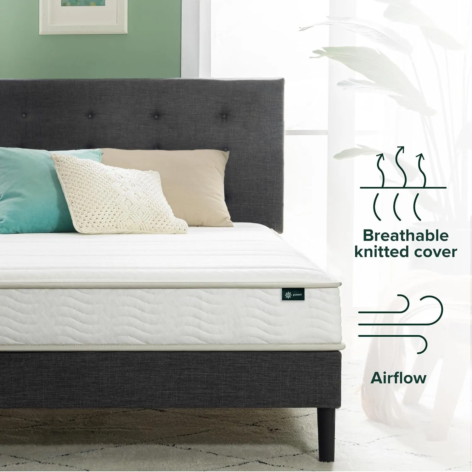 ZINUS 6 Inch Foam and Spring Hybrid Mattress [New Version], Twin, Medium Firmness, Durable Support, Certified Safe Foams & Fabric, Mattress in A Box